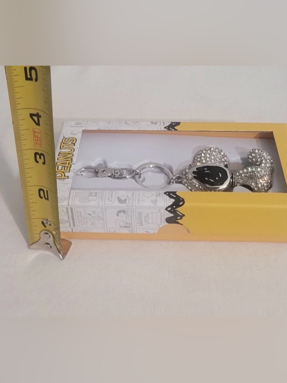 Peanuts Snoopy Rhinestone Clip-On Bag Charm - Silver - Picture 14 of 15